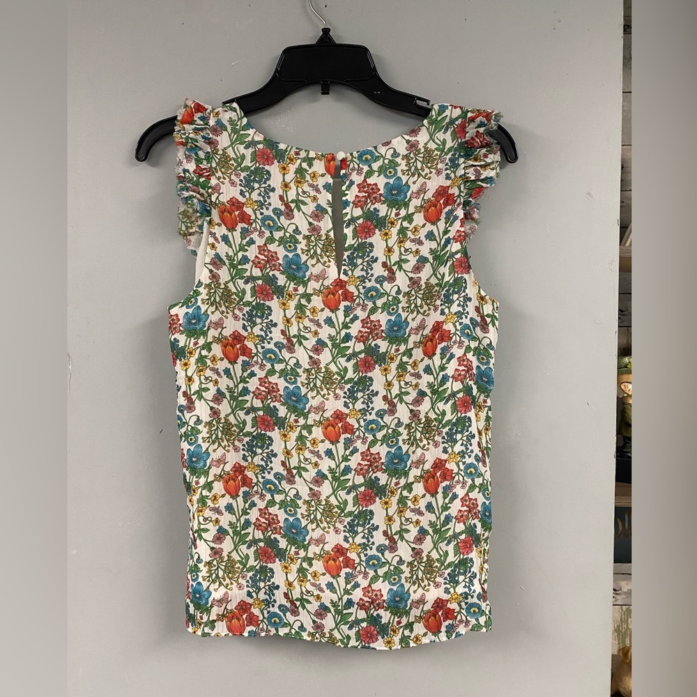 Brooks Brothers Shirt Women’s Size 6 Floral Ruffle Print Cottagecore Romantic - Picture 7 of 9